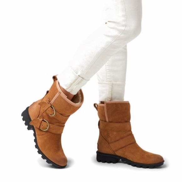 Sorel Shoes - Sorel Phoenix Moto Cozy Sterling Boots Size 7.5